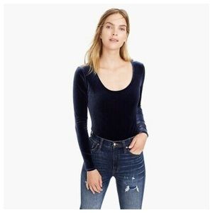 🆕JCrew Blue Velvet Bodysuit